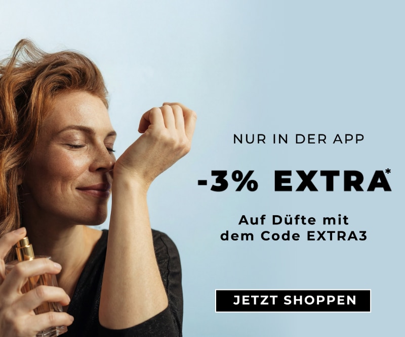 Parfüm Aktion: 3 % Extra Rabatt nur i dr App mit Code EXTRA3
